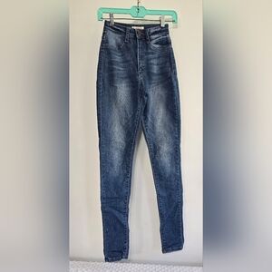 Aphrodite Jeans Womens Size 5 Distressed Skinny Blue Jean Stretch Denim 31' L